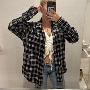 Black and White Plaid Classic Flannel